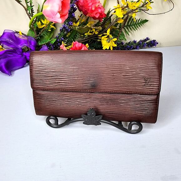 Louis Vuitton Brown Epi Leather Long Wallet